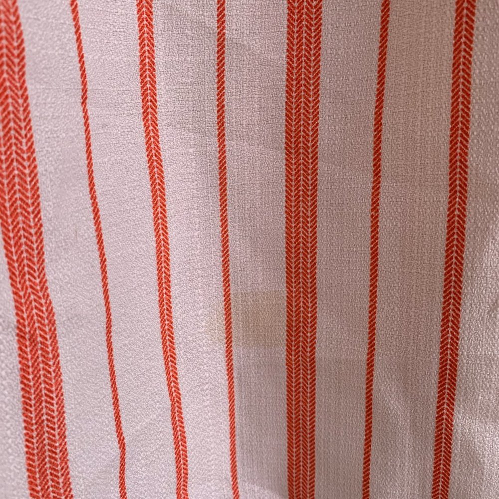 Anthropologie Everly Coral Red White Striped V Neck Sleeveless Fit & Flare Dress - Picture 6 of 6